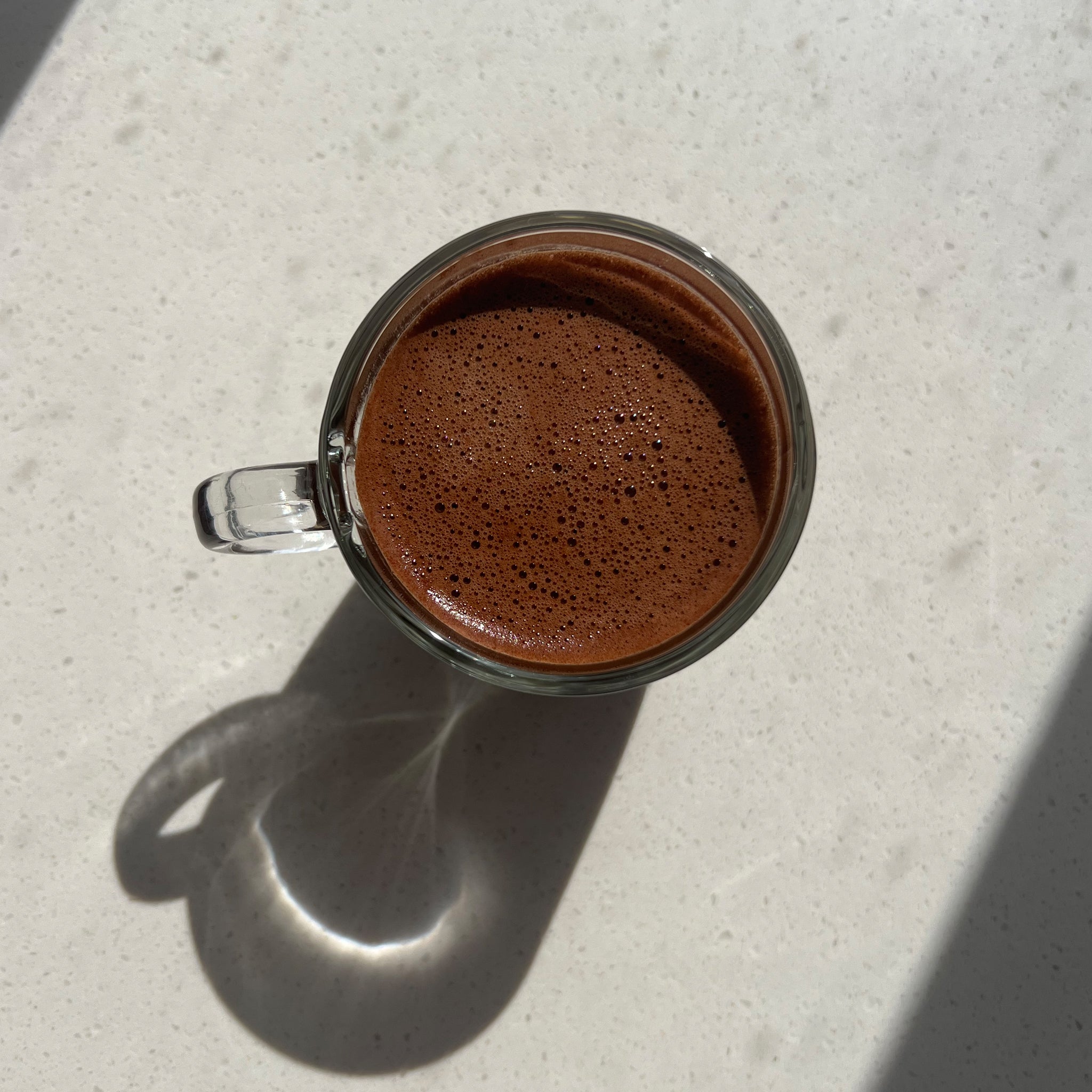 Birds eye view of a cup of Aunty Tommy&